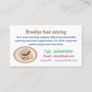 Cinnamon roll cartoon illustration business card