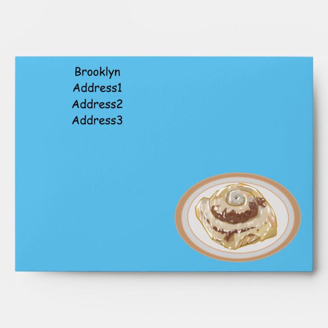 Cinnamon roll cartoon illustration  envelope (Front)