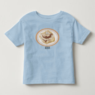 Cinnamon roll cartoon illustration toddler T-Shirt
