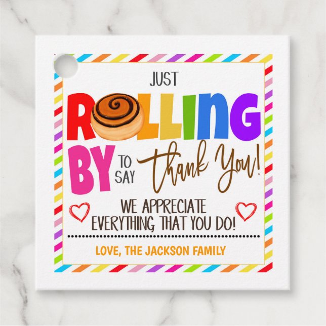 Cinnamon Roll Gift Tag (Front)