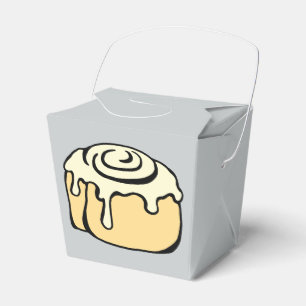 Cinnamon Roll Honey Bun Cartoon Design Grey Cute Favour Box