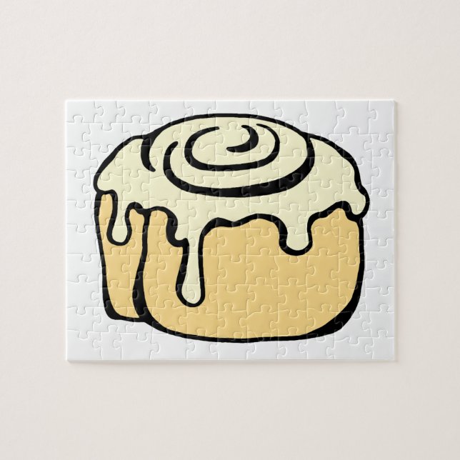 Cinnamon Roll Honey Bun Cartoon Design Jigsaw Puzzle (Horizontal)