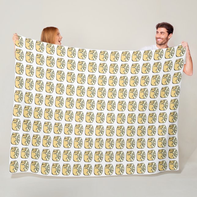 Cinnamon Roll Honey Bun Cute Cartoon Design Fleece Blanket (In Situ)