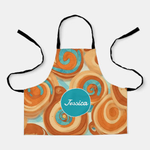 Cinnamon roll Mosaic Colourful Personalised Patter Apron