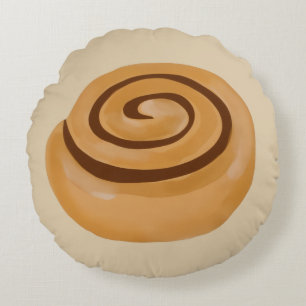 Cinnamon Roll  Round Cushion