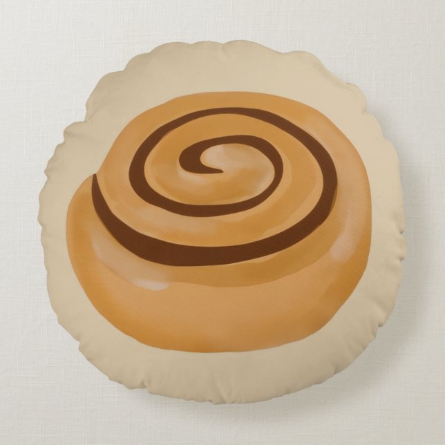 Cinnamon Roll  Round Cushion (Front)