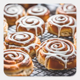 Cinnamon Roll Square Sticker