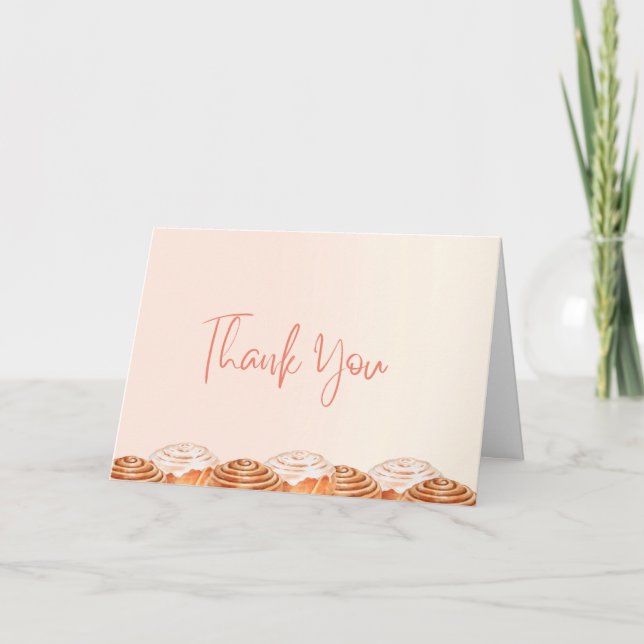 Cinnamon Roll Thank You Card – Sweet Pastry (Front)