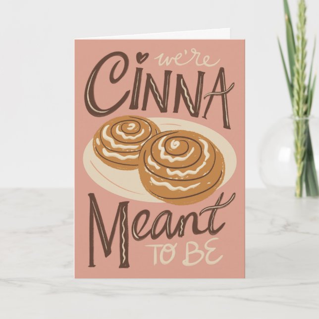 Cinnamon Roll Valentine's Day Card (Front)