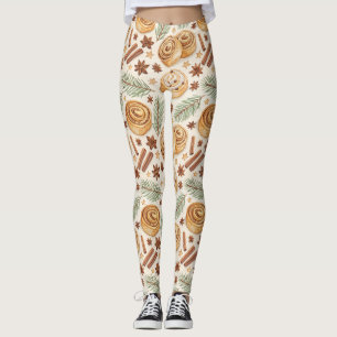 Cinnamon Rolls and Spices - Holiday Baking Leggings