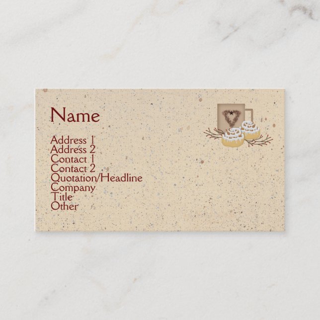 Cinnamon Rolls Business Card (Front)