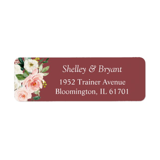 Cinnamon Rose Blush Pink Watercolor Floral (Front)