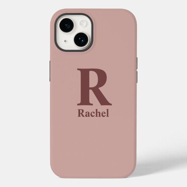 Cinnamon Rose Initial/First/Family Name Case-Mate iPhone Case (Back)