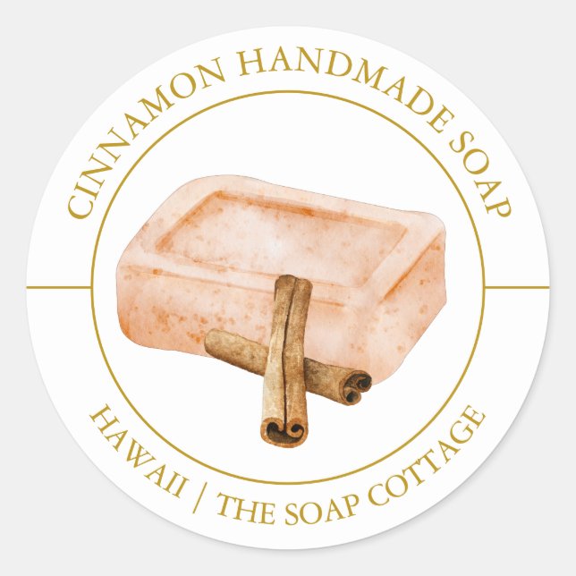 Cinnamon Soap label (Front)