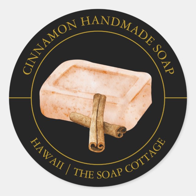 Cinnamon Soap label (Front)
