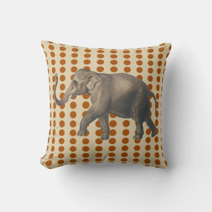 Cinnamon Spice Moods Dots with Elephant Cushion