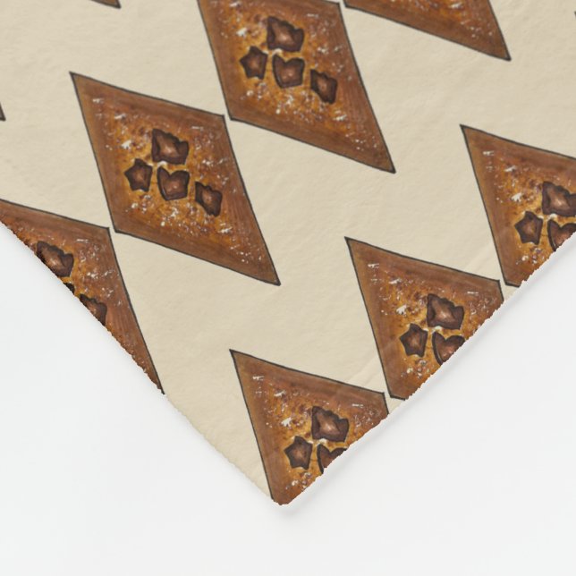 Cinnamon Spice Sugar Sand Tart Christmas Cookie Fleece Blanket (Corner)
