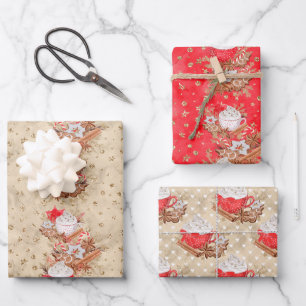 Cinnamon Sticks and Latte Wrapping Paper