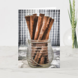 Cinnamon Sticks in a Jar Holiday Card