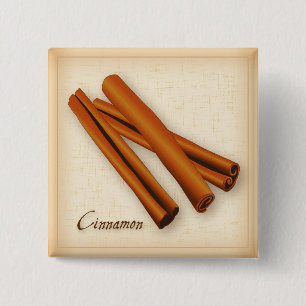 Cinnamon Sticks Spice 15 Cm Square Badge