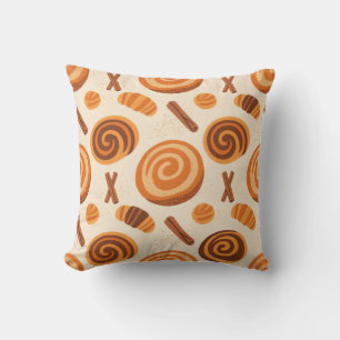 Cinnamon Swirls Throw Blanket – Warm Autumn  Cushion