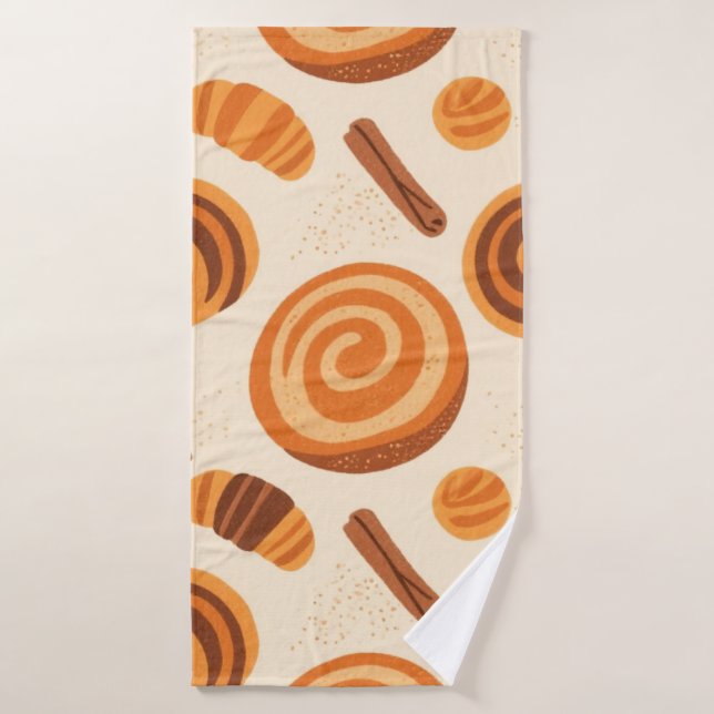 Cinnamon Swirls Towel – Warm & Sweet Cosy Season  (Bath Towel)