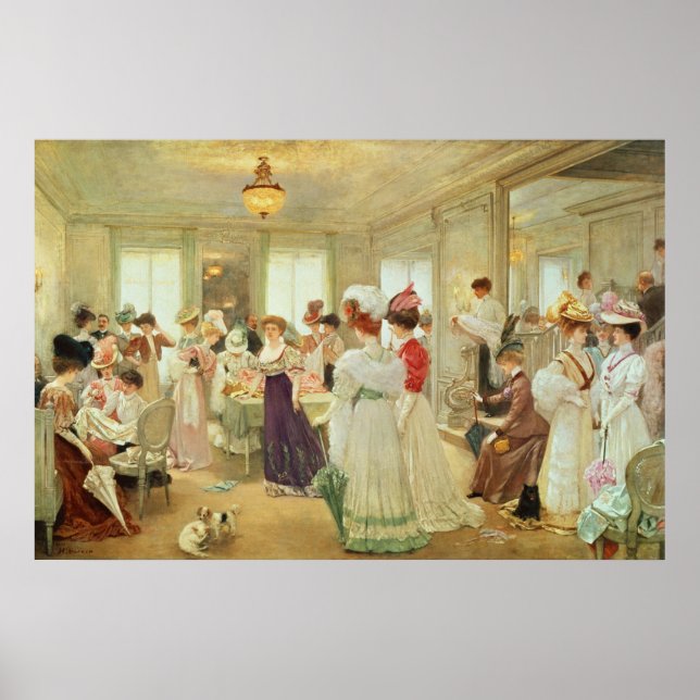 Cinq Heures chez le Couturier Paquin, 1906 Poster (Front)