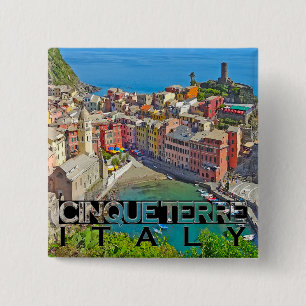 Cinque Terre 15 Cm Square Badge