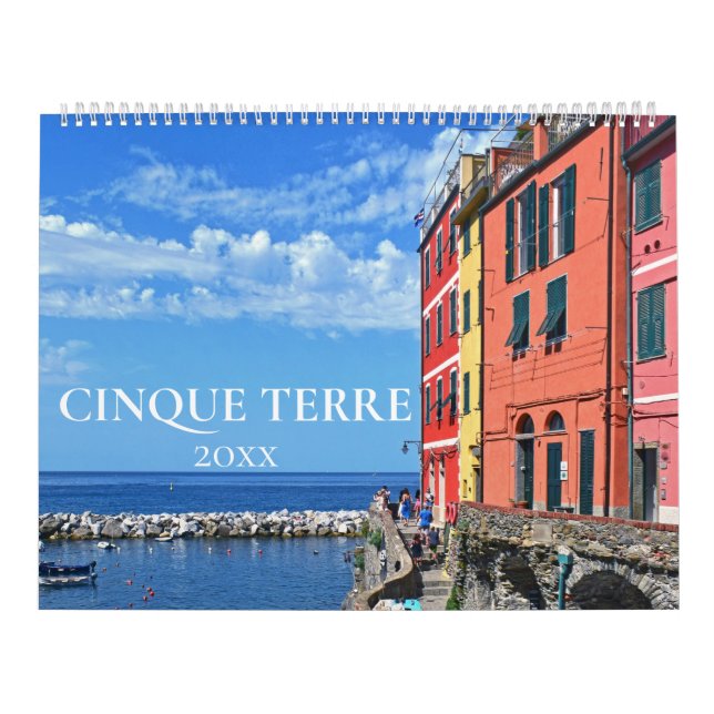 Cinque Terre Aesthetic Italy Coast Wall Calendar  (Cover)