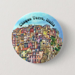 Cinque Terre, Italia 6 Cm Round Badge