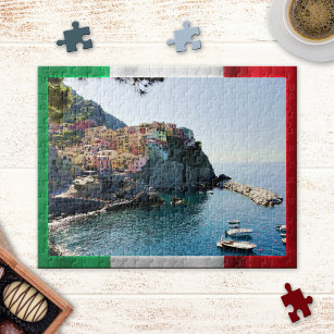 Cinque Terre Italian Flag Puzzle