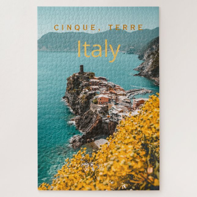 Cinque Terre, Italy Colourful Jigsaw Puzzle (Vertical)