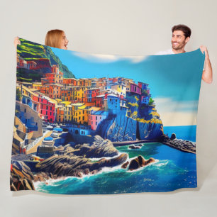 Cinque Terre, Italy  Fleece Blanket