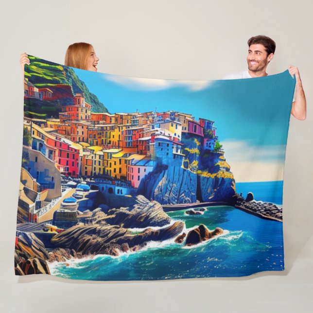 Cinque Terre, Italy  Fleece Blanket (In Situ)