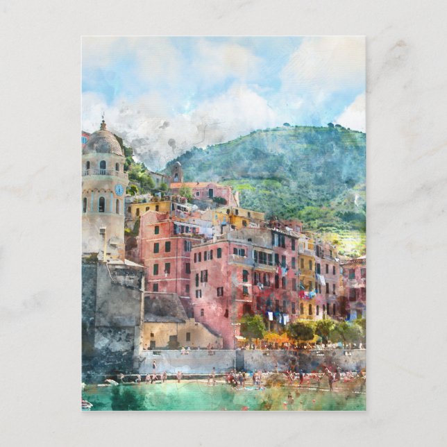 Cinque Terre Italy in the Italian Riviera Postcard (Front)