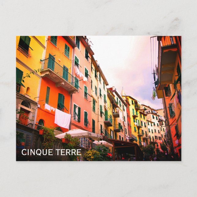 Cinque Terre Italy Riomaggiore Travel Photo Postcard (Front)