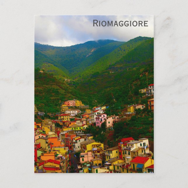 Cinque Terre Italy Riomaggiore Travel Photo Postcard (Front)
