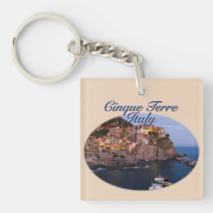Cinque Terre, Italy: Romantic Evening Key Ring