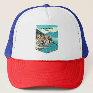 Cinque Terre Italy, Travel Trucker Hat