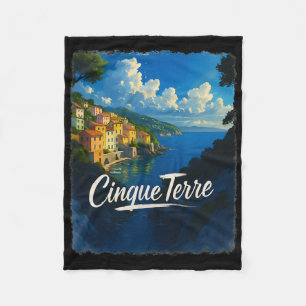 Cinque Terre Italy Vacation Vernazza Monterosso Tr Fleece Blanket