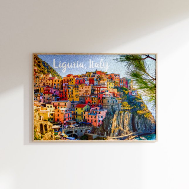 Cinque Terre Liguria Italy Colourful Homes Paintin Poster (Creator Uploaded)