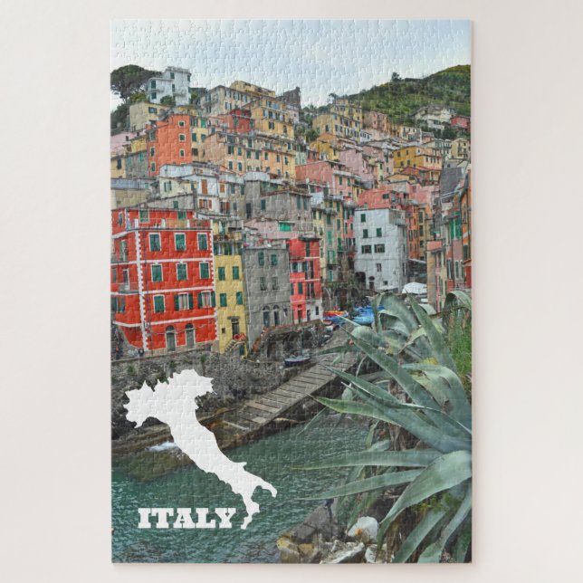 Cinque Terre Liguria Italy Scenic Travel Photo Jigsaw Puzzle (Vertical)