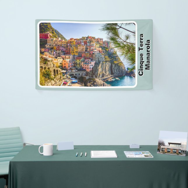 Cinque Terre Manarola Coastal Town Banner (Tradeshow)
