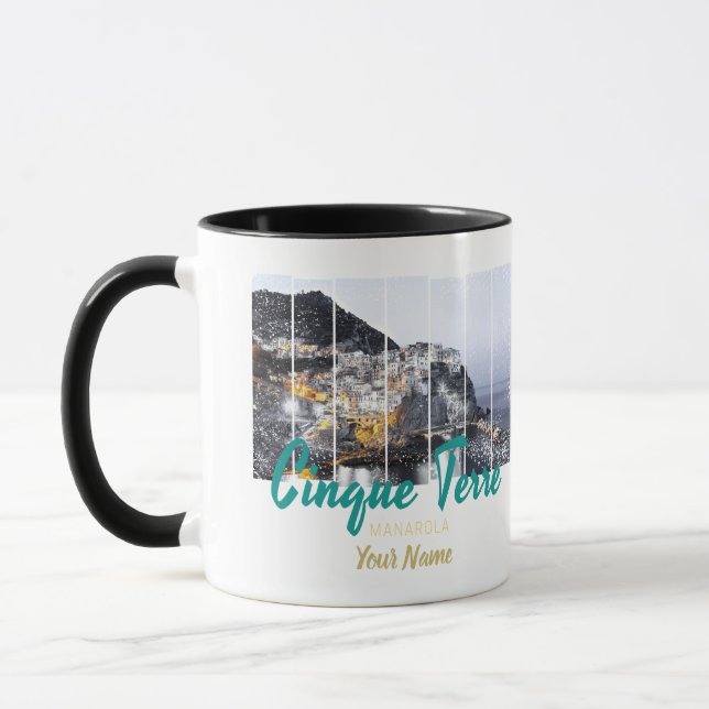 Cinque Terre Manarola Riomaggiore Italian vintage  Mug (Left)