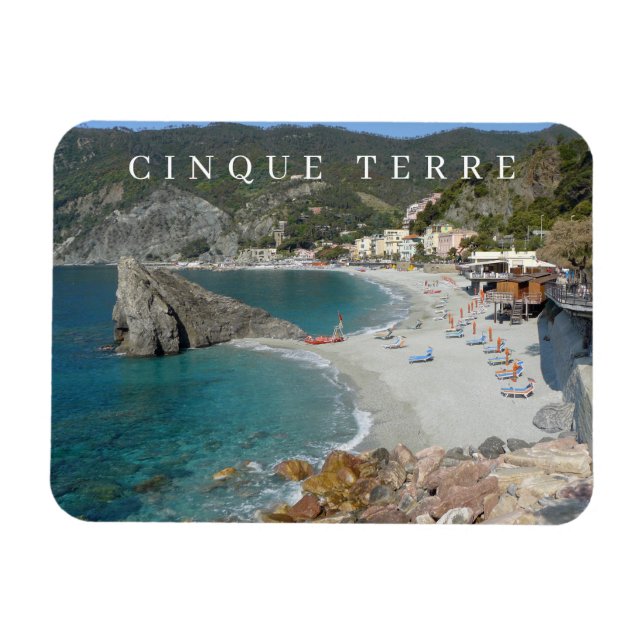 Cinque Terre Monterosso view fridge magnet (Horizontal)