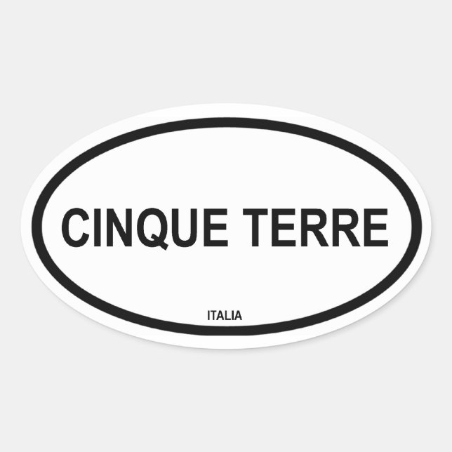 CINQUE TERRE OVAL STICKER (Front)