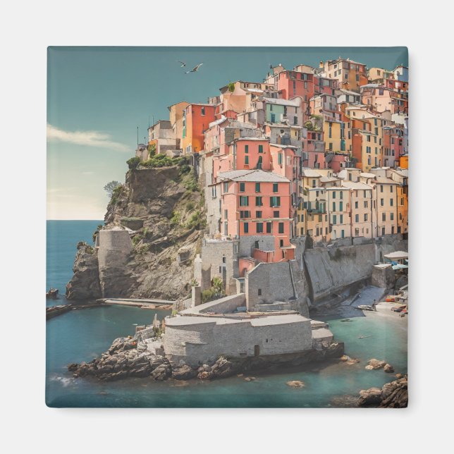 Cinque Terre Postcard Magnet (Front)