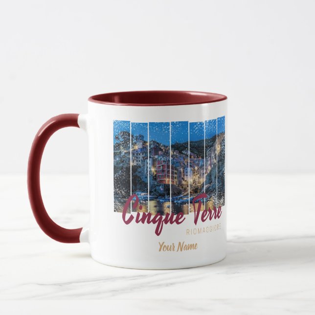 Cinque Terre Riomaggiore Italian Vintage Souvenir Mug (Left)