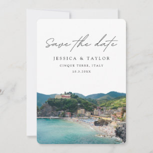 Cinque Terre Save the Date Italian Wedding Invitation