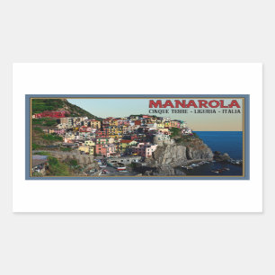 Cinque Terre - The Town of Manarola Rectangular Sticker